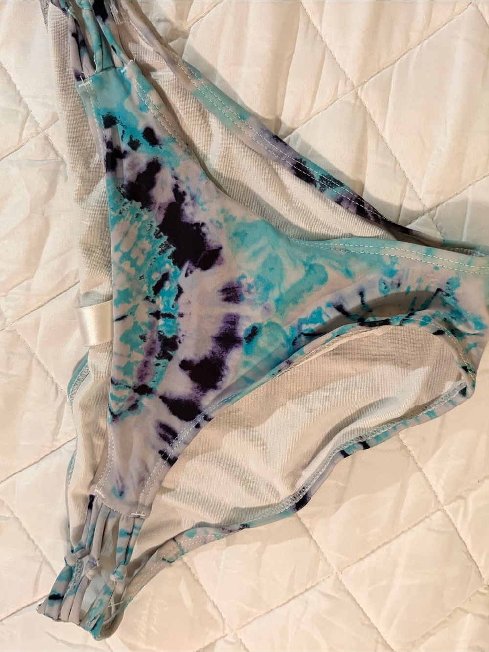 Tie-Dye Turquoise & Purple Bikini Bottom